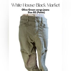 White House Black Market Green Cargo Pants Relaxed Fit